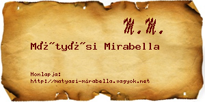 Mátyási Mirabella névjegykártya